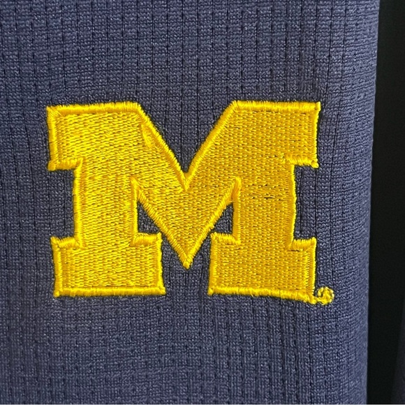 Men’s P2 Pro Player Polo Shirt University Of Michigan Wolverines Size 2XL Blue - Picture 2 of 12